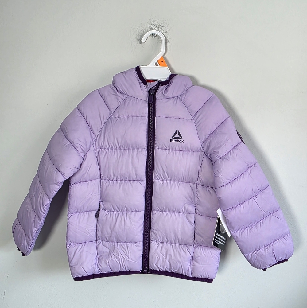 Reebok Kids Lavender Puffer Coat 3T NEW